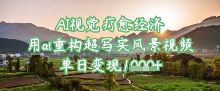 AI视觉疗愈经济：用ai重构超写实风景视频，单日变现多张-百盛轻创