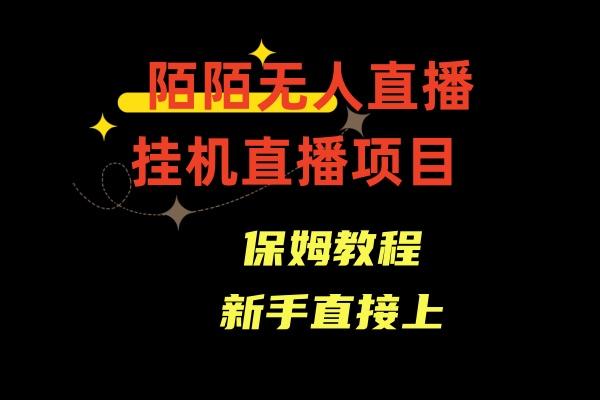 收费1980的，陌陌无人直播，通道人数少，新手容易上手-百盛轻创