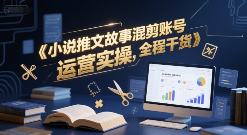 小说推文故事混剪账号运营实操，全程干货-百盛轻创