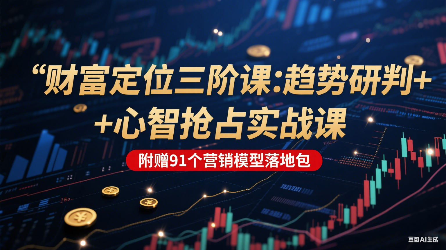 财富定位三阶：趋势研判 + 心智抢占实战课，附赠91个营销模型落地包-百盛轻创