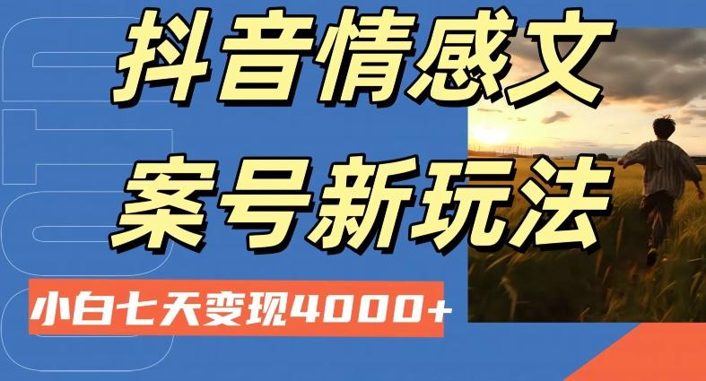 抖音情感文案小白七天变现4000+详细课程-小艾项目网