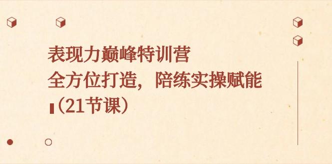 表现力巅峰特训营，全方位打造，陪练实操赋能（21节课）-小艾项目网