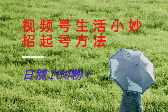 视频号生活小妙招分享赛道， 起号涨粉新方法，日涨100粉-百盛轻创