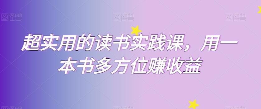超实用的读书实践课，用一本书多方位赚收益-小艾项目网