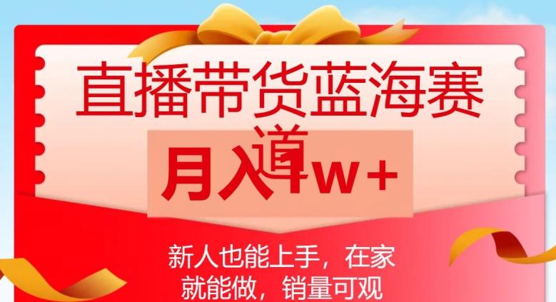 直播带货蓝海赛道，新人也能上手，在家就能做，销量可观，月入1w【揭秘】-小艾项目网