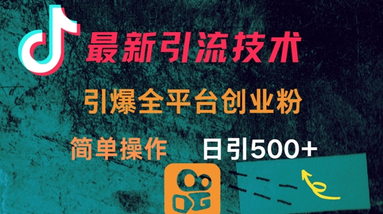 最新引流方法，引爆全平台的一个创业粉，简单操作日引300+-小艾项目网
