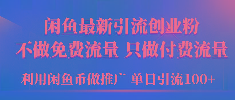 (9584期)2024年闲鱼币推广引流创业粉，不做免费流量，只做付费流量，单日引流100+-百盛轻创